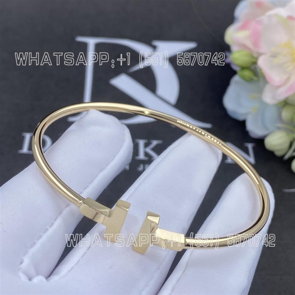 Custom Jewelry Tiffany T Wire Bracelet in 18k Yellow Gold 60010760