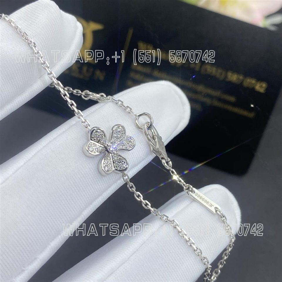 Custom Jewelry Van Cleef & Arpels Frivole bracelet mini model white gold Diamond VCARP3W200