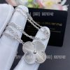 Custom Jewelry Van Cleef & Arpels Magic Alhambra Long Necklace Guilloché White Gold