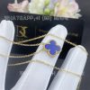 Custom Jewelry Van Cleef & Arpels Vintage Alhambra Pendant Yellow Gold Lapis Lazuli
