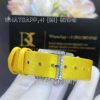 Charles Oudin Pansy Retro 24mm Yellow Satin Silk strap and Diamond Watch Roman Style
