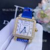 Custom Watches Charles Oudin Pansy Retro Blue Straps Yellow Watch Arabic Style- 24mm