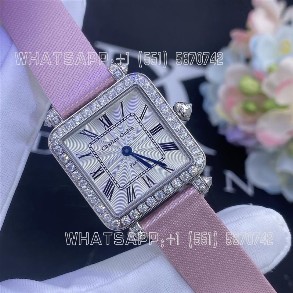 Custom Watches Charles Oudin Pansy Retro Pink Straps Watch Medium – 24mm