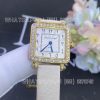 Custom Watches Charles Oudin Pansy Retro White Straps Yellow Watch Arabic Style- 24mm