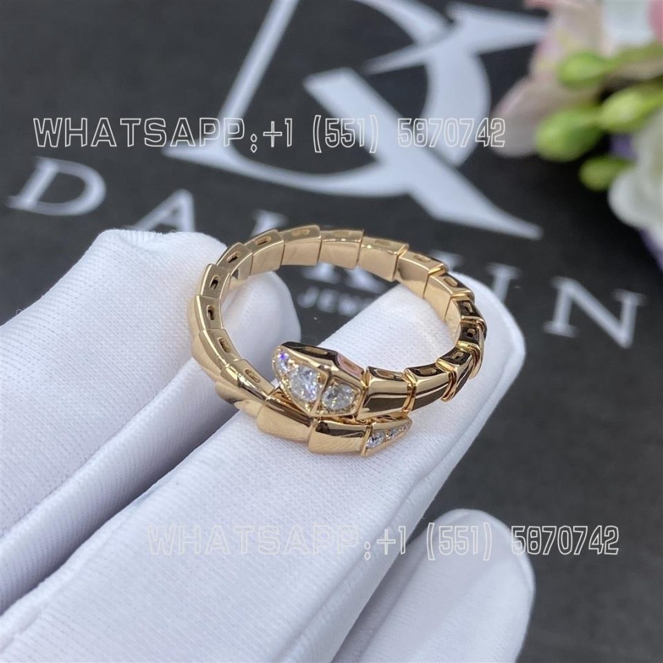 Custom Jewelry Bulgari Serpenti Viper in 18K Rose Gold Ring