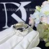 Custom Jewelry Chanel Coco Crush Ring Quilted Motif Large Version 18k White Gold and Diamonds J10863