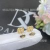 Custom Jewelry Van Cleef & Arpels Sweet Alhambra Earrings Blue Agate 18k Yellow Gold