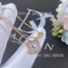 Custom Jewelry Van Cleef & Arpels Vintage Alhambra holiday pendant 2023 Silver Obsidian VCARP9T000