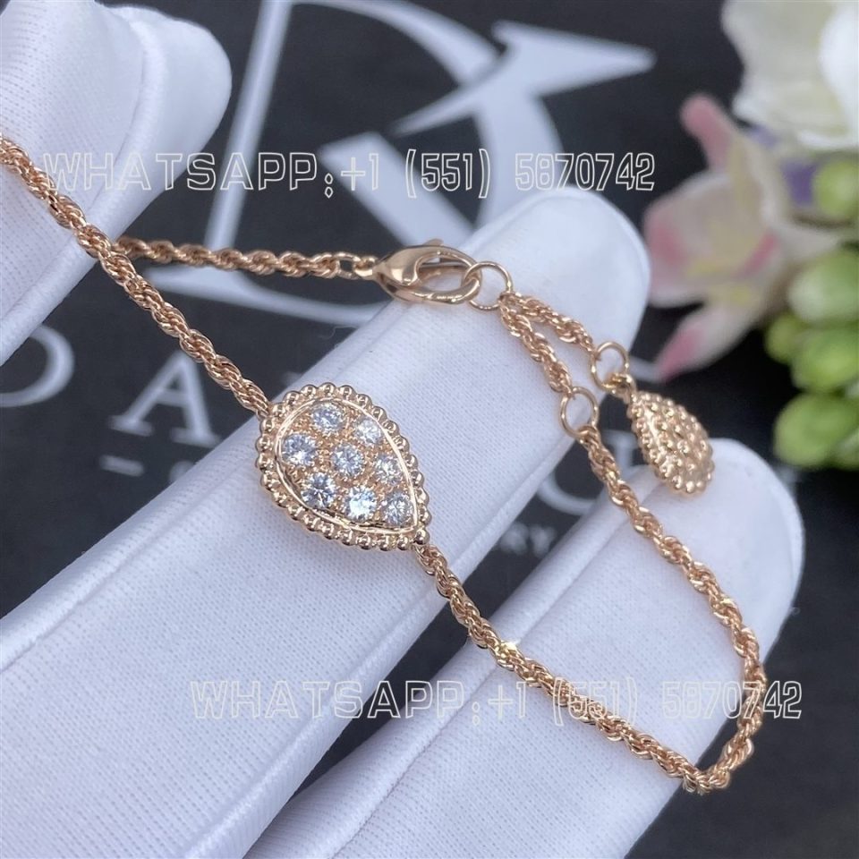 Custom Jewelry Boucheron Serpent Bohème Bracelet S Motif in 18k Rose Gold JBT00602M
