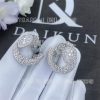 Custom Jewelry Boucheron Serpent Bohème Diamants White Gold Diamond Earrings JCO04CDB01