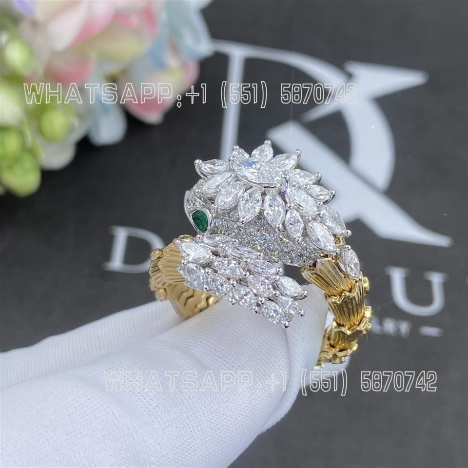 Custom Jewelry Bulgari Serpenti Ring with snakewood and diamonds 354391 AN857756