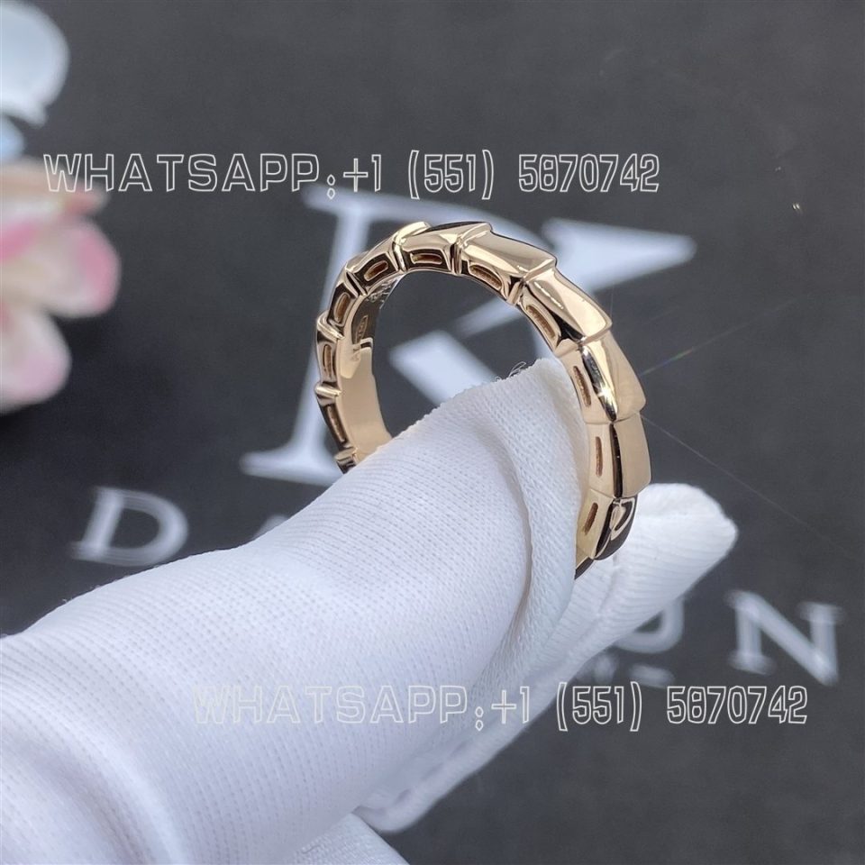 Custom Jewelry Bulgari Serpenti Viper wedding band in 18 kt rose gold Ref.: 349640