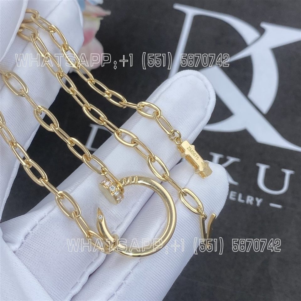 Custom Jewelry Cartier Juste Un Clou Necklace Yellow Gold set with diamonds B7224904