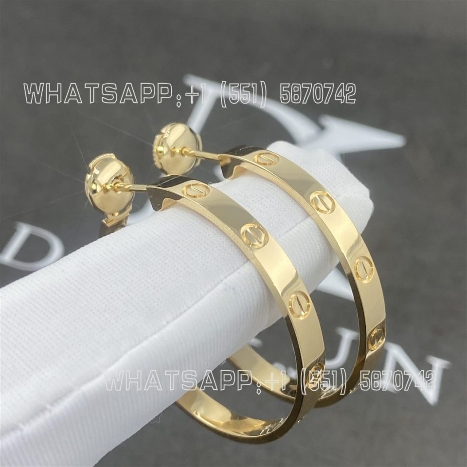 Custom Jewelry Cartier Love Earrings 18k Yellow Gold - B8028200