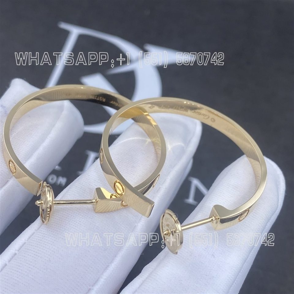 Custom Jewelry Cartier Love Earrings 18k Yellow Gold - B8028200