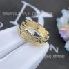 Custom Jewelry Chanel Coco Crush Ring Quilted Motif, Small Version Yellow Gold and Diamonds J10864