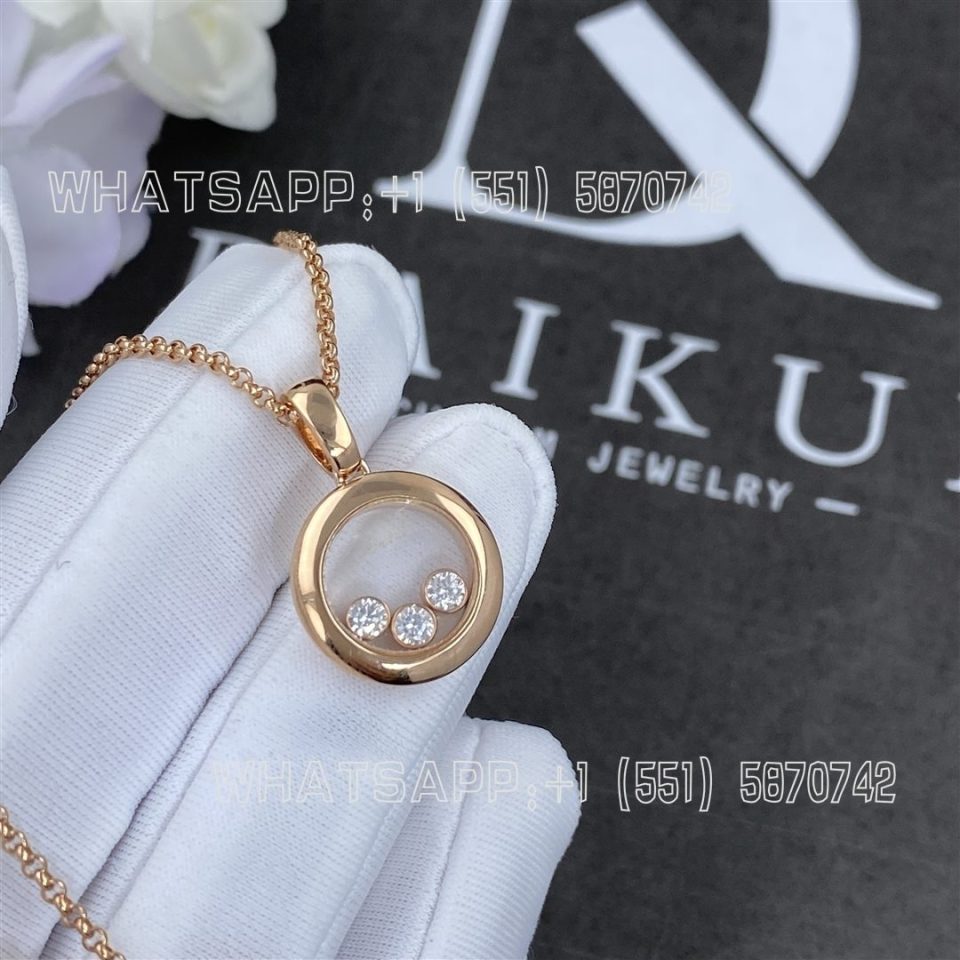 Custom Jewelry Chopard Happy Diamonds Icons Pendant Rose Gold Diamonds 79A018-5001