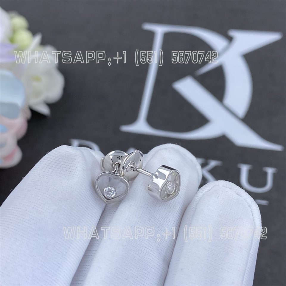 Custom Jewelry Chopard My Happy Hearts Earring White Gold Diamond 83A086-1092