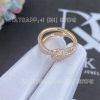 Custom Jewelry Tiffany Knot Double Row Ring in Rose Gold with Diamonds 70303256