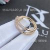 Custom Jewelry Tiffany Knot Double Row Ring in Rose Gold with Diamonds 70303256