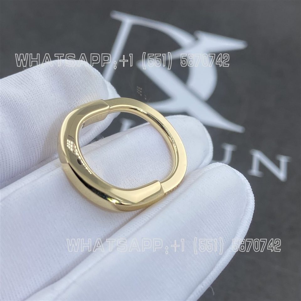 Custom Jewelry Tiffany Lock Ring in Yellow Gold with Diamonds 72344243