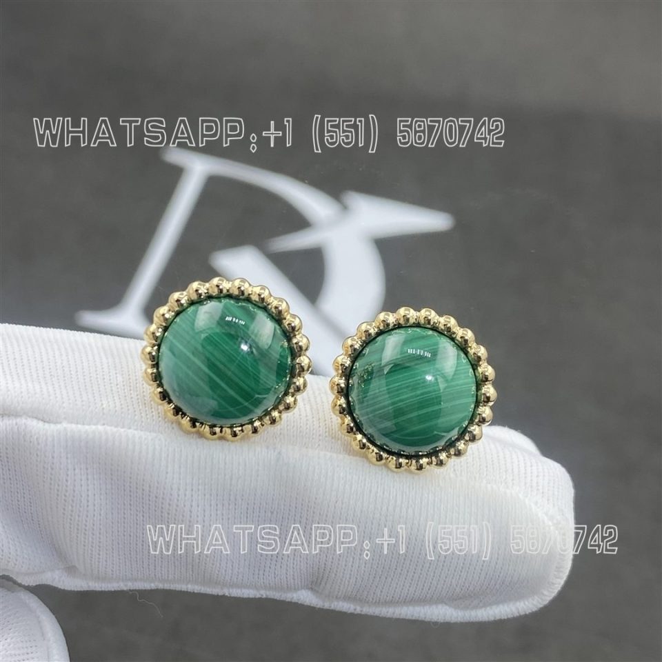 Custom Jewelry Van Cleef & Arpels Perlée Couleurs Earrings Malachite VCARP4DS00