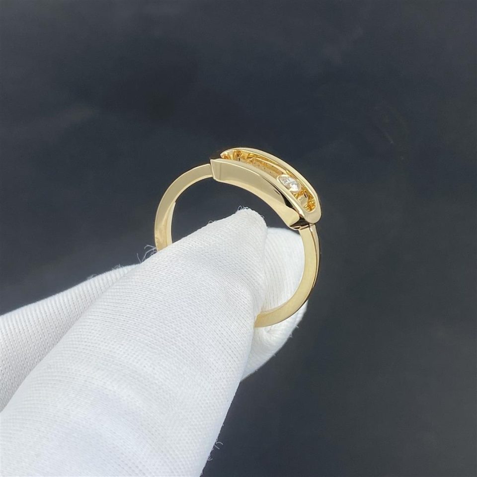 Custom Jewelry Messika Move Uno Gold LM Yellow Gold For Her Diamond Ring 12390-YG