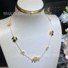 Custom Jewelry Van Cleef & Arpels Frivole Necklace 9 Flowers Yellow Gold Diamond VCARP3W600