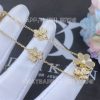 Custom Jewelry Van Cleef & Arpels Frivole Necklace 9 Flowers Yellow Gold Diamond VCARP3W600