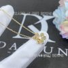 Custom Jewelry Van Cleef & Arpels Frivole pendant, mini model Yellow gold, Diamond VCARP0J100