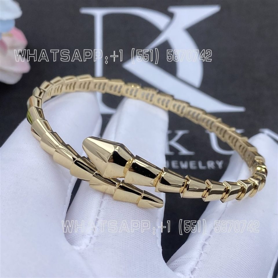 Custom Jewelry Bulgari Serpenti Viper one-coil 18 kt yellow gold bracelet 360714