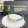 Custom Jewelry Fred Force 10 Bracelet 18k yellow gold and diamonds medium model Emerald Cable 0B0070-6B1087