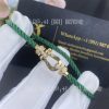 Custom Jewelry Fred Force 10 Bracelet 18k yellow gold and diamonds medium model Emerald Cable 0B0070-6B1087