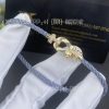 Custom Jewelry Fred Force 10 Bracelet 18k yellow gold and diamonds medium model Storm Grey Cable 0B0070-6B1075