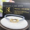 Custom Jewelry Fred Force 10 Bracelet 18k yellow gold and diamonds medium model Storm Grey Cable 0B0070-6B1075