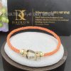 Custom Jewelry Fred Force 10 Bracelet 18k yellow gold medium model Orange Cable 0B0069- 6B0348