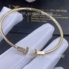 Custom Jewelry Tiffany T Pavé Diamond Wire Bangle in Yellow Gold 73588235