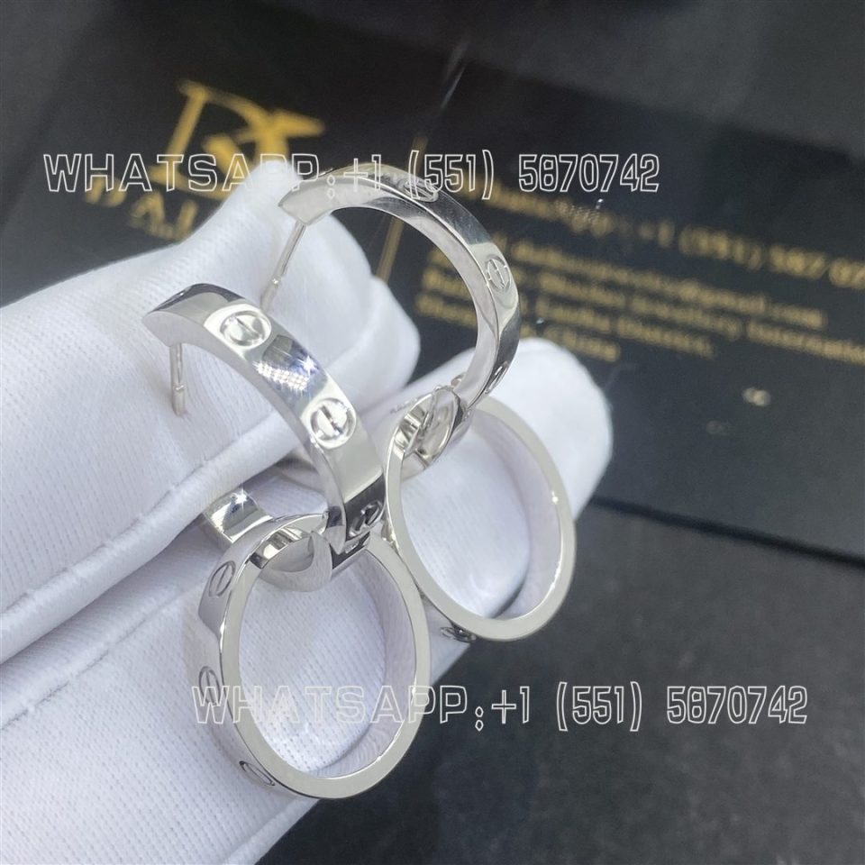 Custom Jewelry Cartier Love Earrings 18k White Gold B8301500