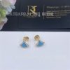 Custom Jewelry Bulgari Divas’ Dream 18 kt yellow gold earrings set with turquoise 361442