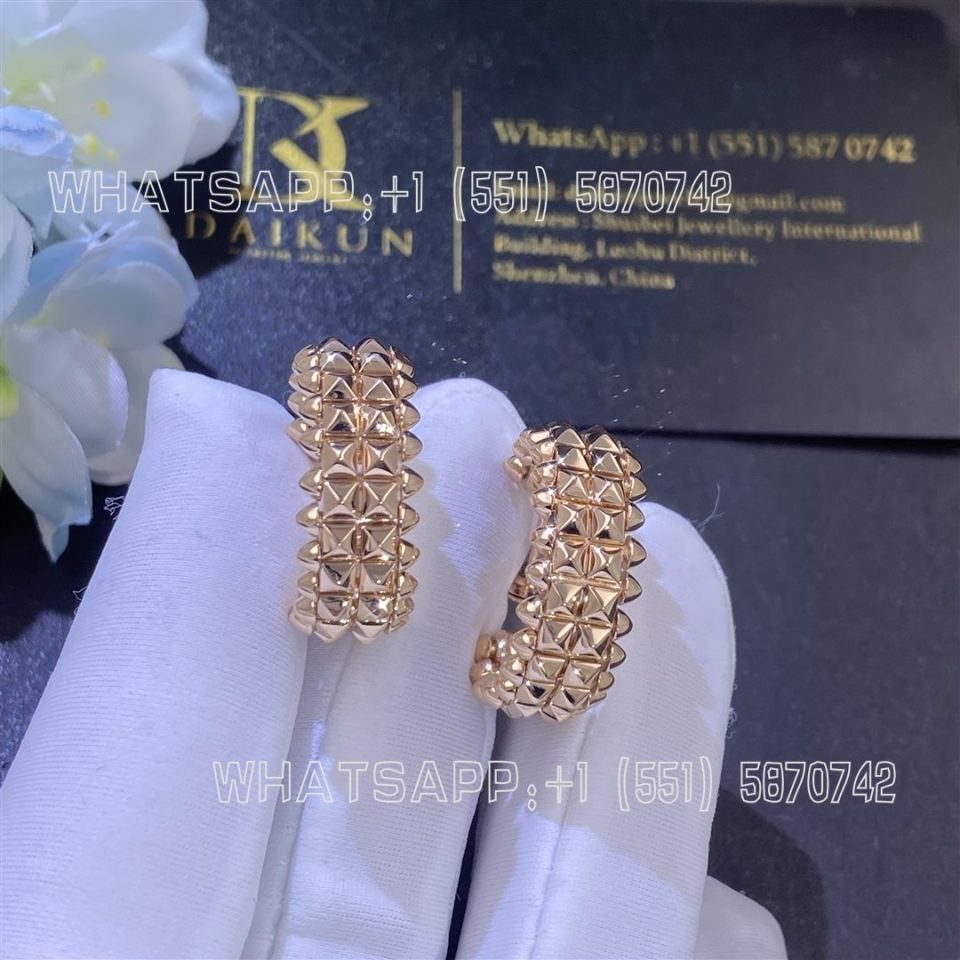 Custom Jewelry Cartier Clash De Cartier Earrings Double-row Model Rose Gold B8301478