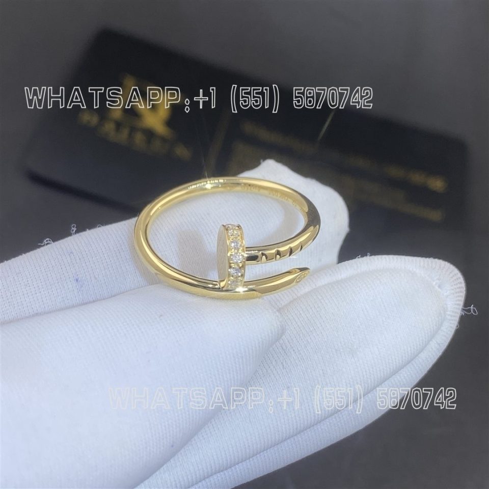 Custom Jewelry Cartier Juste un Clou ring, small model, 18K yellow gold diamonds B4244900