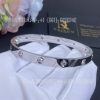 Custom Jewelry Cartier Love Bracelet White Gold and 10 Diamonds B6070417