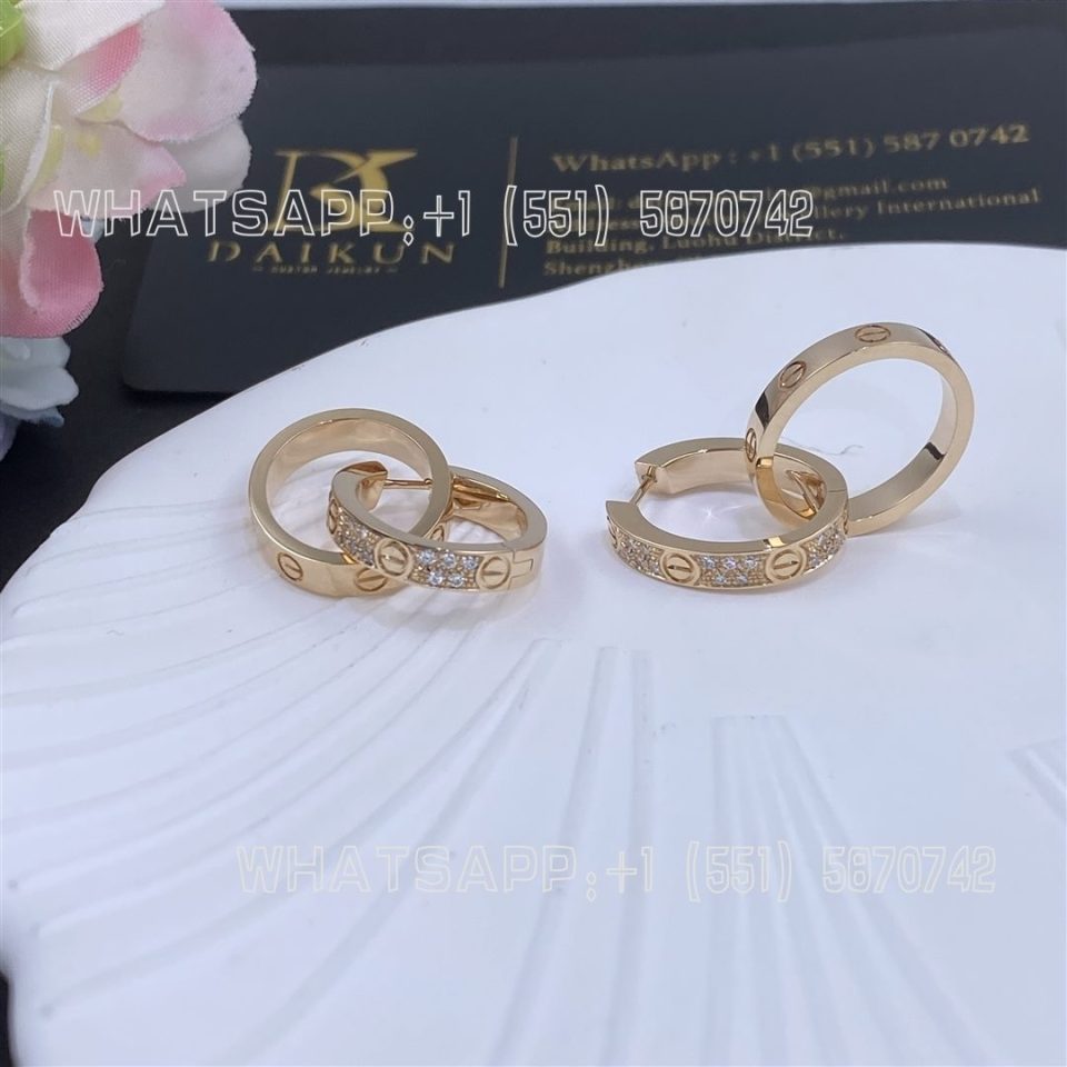 Custom Jewelry Cartier Love Earrings 18k Rose Gold N8515240