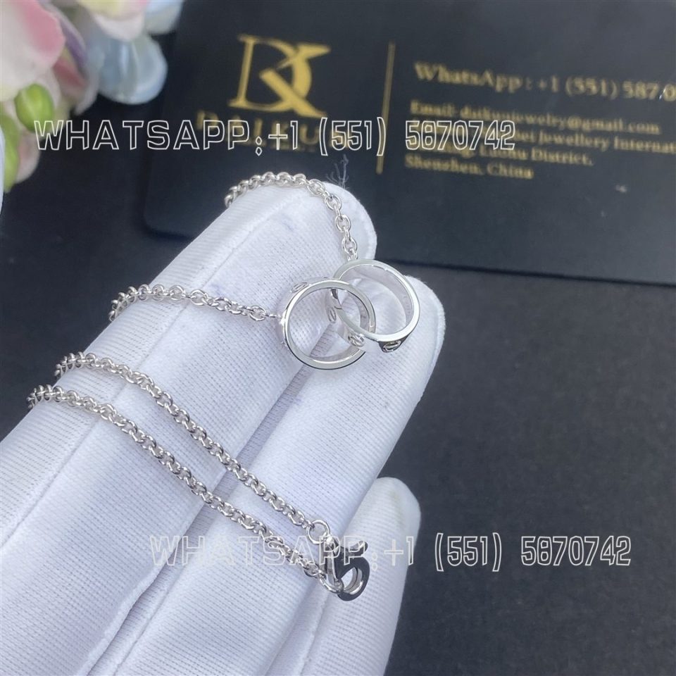 Custom Jewelry Cartier Love Necklace In 18K white Gold B7212500