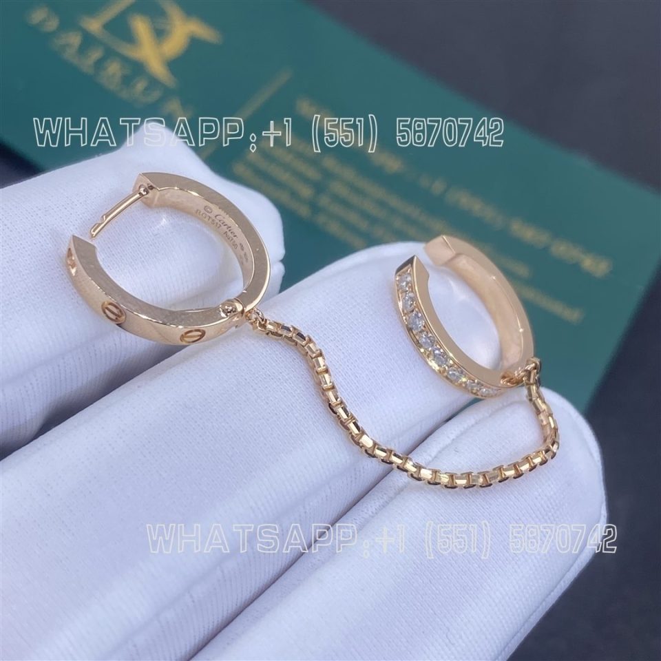 Custom Jewelry Cartier Love Single Earring Rose Gold