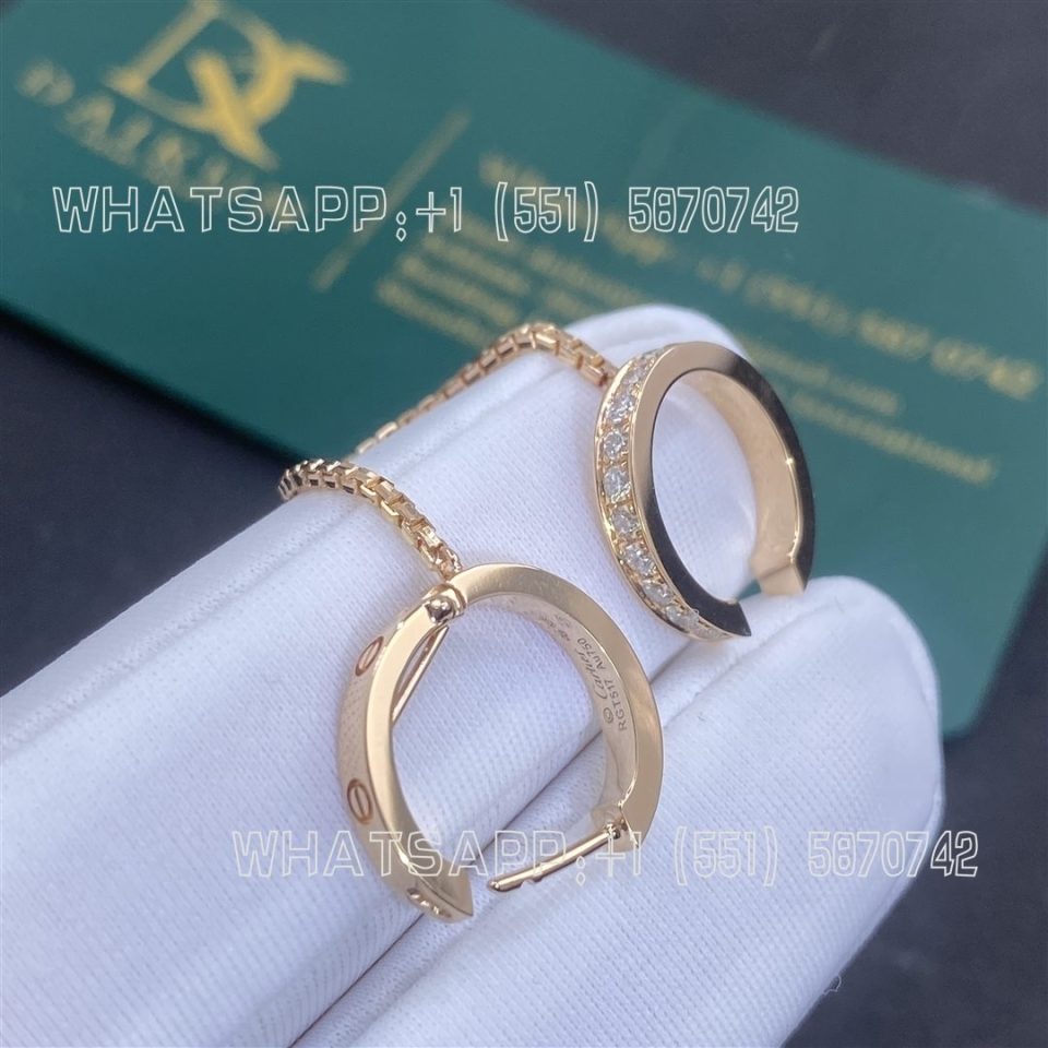 Custom Jewelry Cartier Love Single Earring Rose Gold