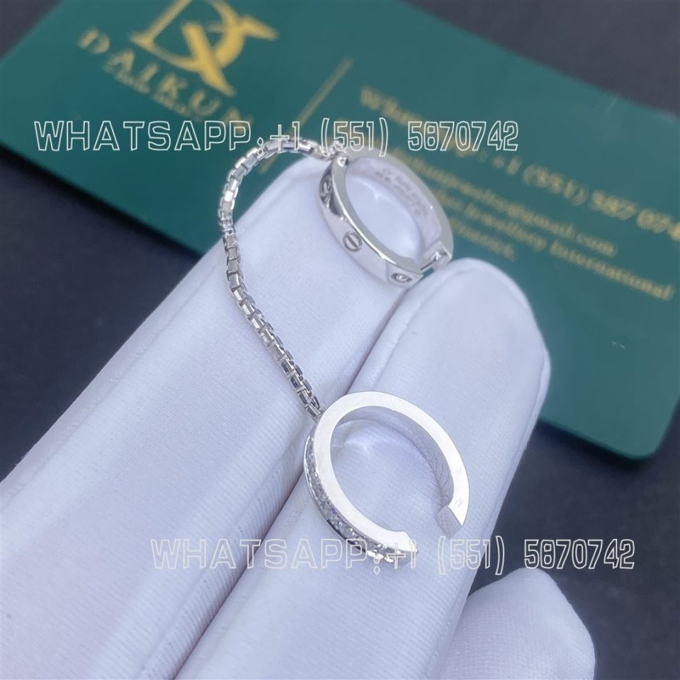 Custom Jewelry Cartier Love Single Earring White Gold