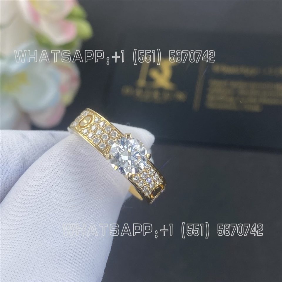 Custom Jewelry Cartier Love Solitaire Yellow Gold Diamond N4774600