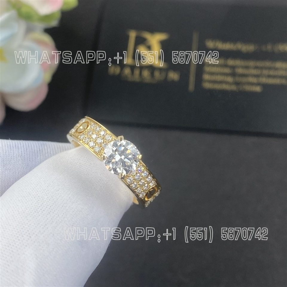 Custom Jewelry Cartier Love Solitaire Yellow Gold Diamond N4774600