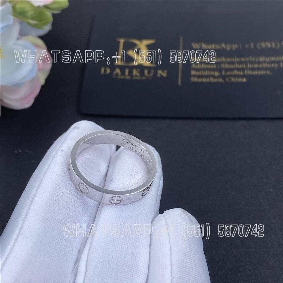 Custom Jewelry Cartier Love wedding band, white gold B4085100